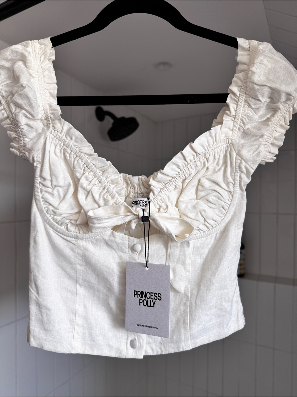 Princess Polly Elouise Top in White, with wired cups NWT SIZE 2 - Picture 5 of 10